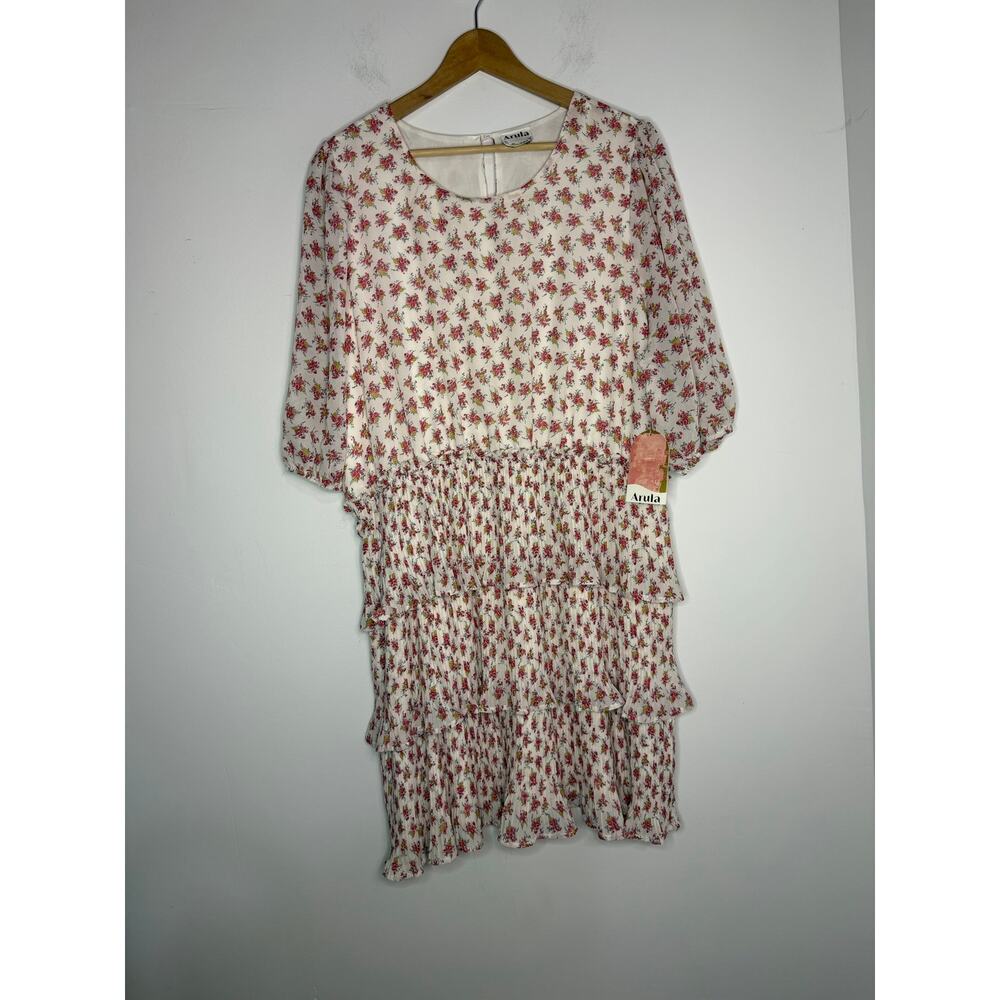 Arula floral print tiered mini dress with ruffled details Size B (XXL)